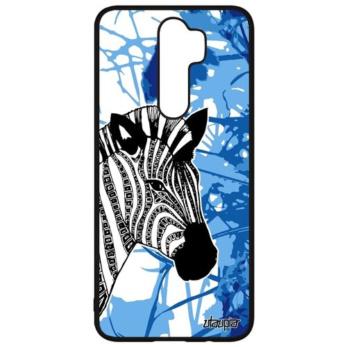фото Чехол на смартфон // xiaomi redmi note 8 pro // "зебра" стиль zebra, utaupia, голубой