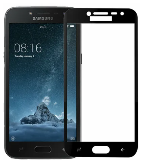 Защитное стекло на Samsung J250F, Galaxy J2 (2018)/J2 Pro (2018), 9D, черный