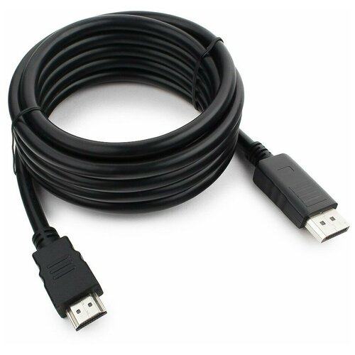 Кабель Cablexpert DisplayPort - HDMI (CC-DP-HDMI), 3 м, черный комплект 3 штук кабель displayport hdmi м м 1 8 м однонаправ cablexpert cc dp hdmi 6