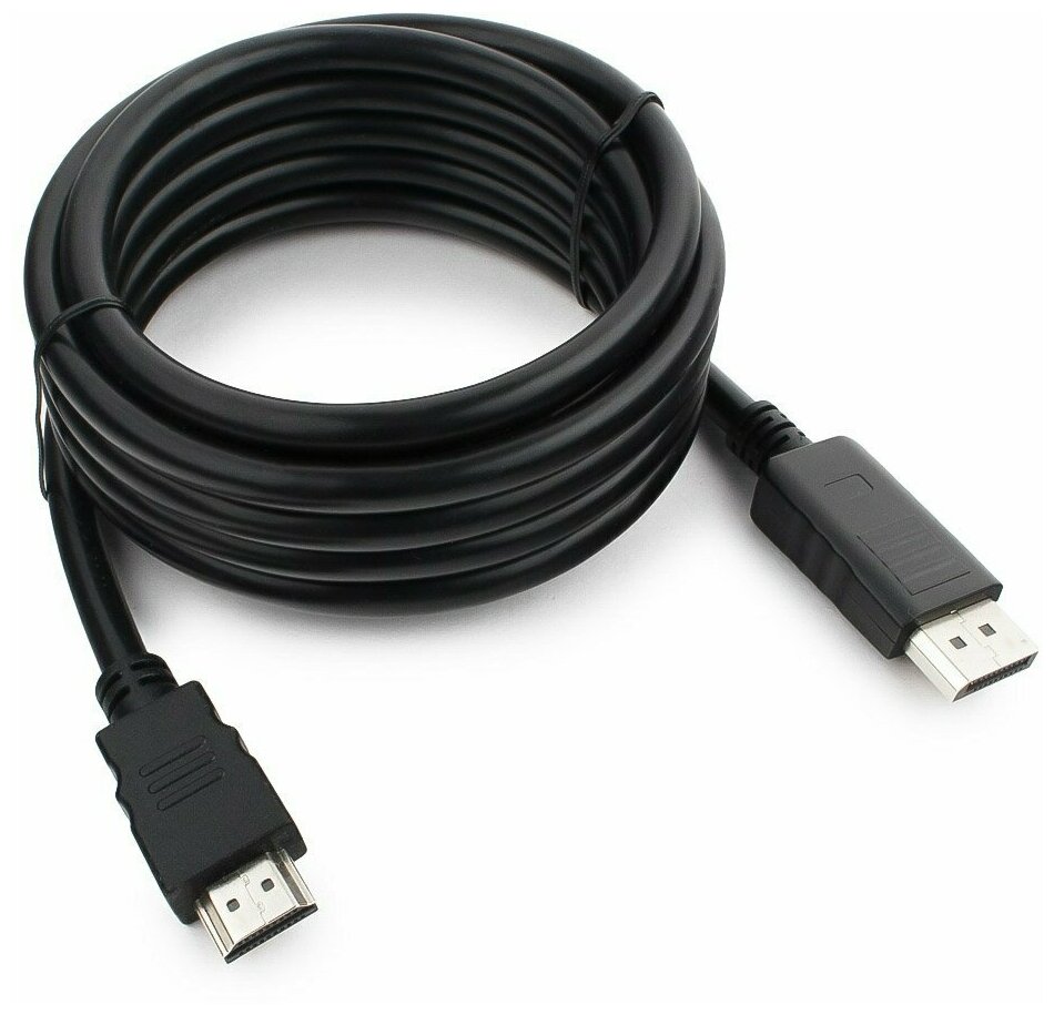 Кабель DisplayPort-HDMI Gembird/Cablexpert CC-DP-HDMI-3M (3м, 20M/19M, черный, экран, пакет) (CC-DP-HDMI-3M)