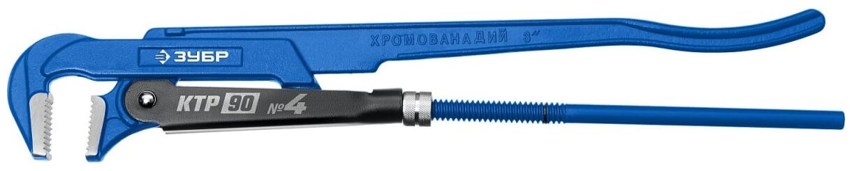 ЗУБР КТР-90, №4, 3, 670 мм, Трубный ключ с прямыми губками, Профессионал (27335-4)
