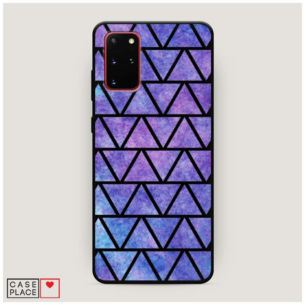 Матовый силиконовый чехол "Космические треугольники" на Samsung Galaxy S20 + / Самсунг Галакси S20 Плюс