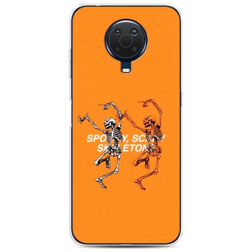 фото Силиконовый чехол "танцующие скелеты оранжевый" на nokia nokia g20 / нокия g20 case place