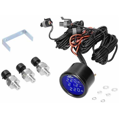 Манометр цифровой (электронный) 3 контура (круглый)