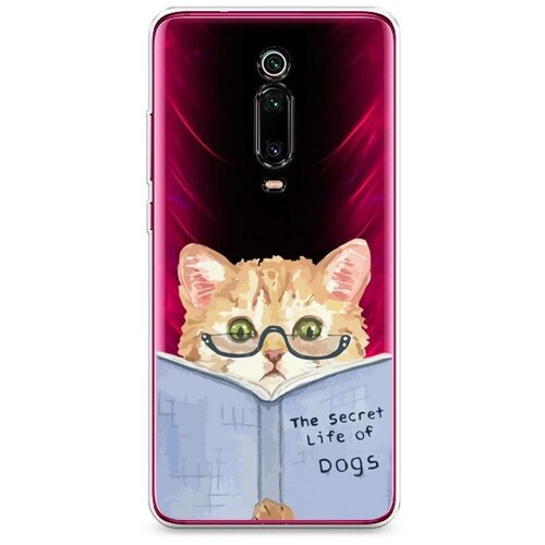 фото Силиконовый чехол "кот читает книгу" на xiaomi redmi k20 pro / сяоми редми к20 про case place