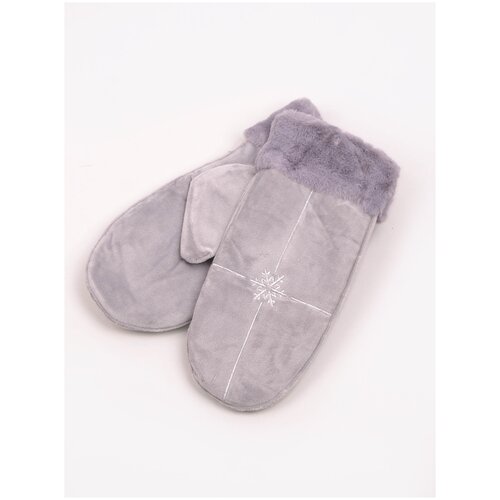 фото Варежки с меховым подкладом frimis, цвет: светло-серый