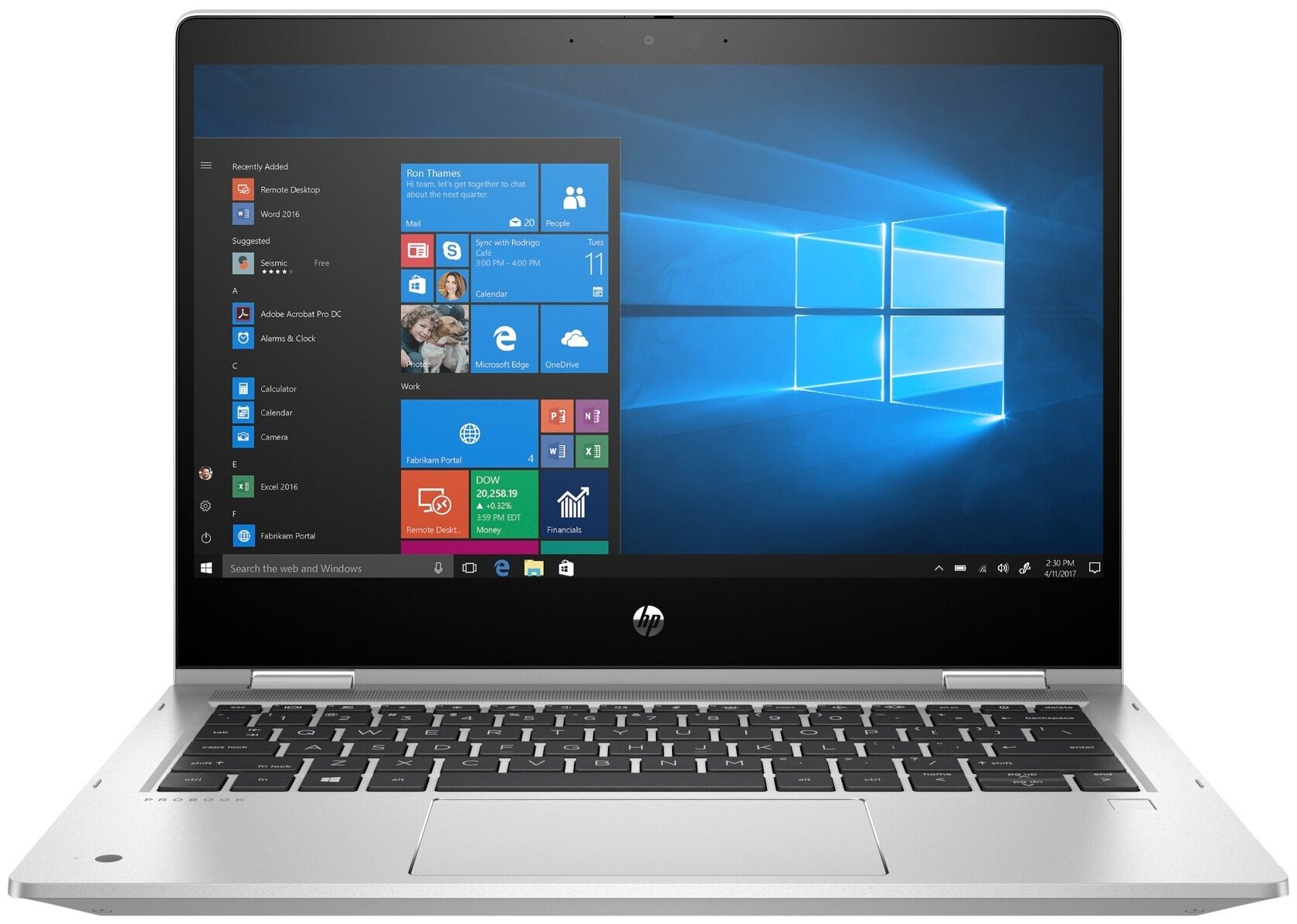 Ноутбук HP ProBook x360 435 G8 Silver 4B2P2EA AMD Ryzen 5 5600U 23 GHz8192Mb256Gb SSDAMD Radeon GraphicsWi-FiBluetoothCam1331920x1080Windows 10