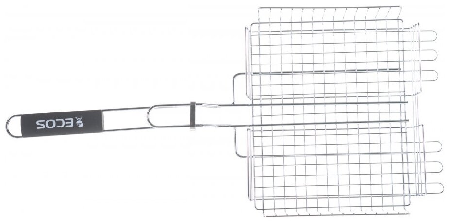 Решетка для барбекю ECOS RD-102C (глубокая, регулир. глубина, р-р 31х24х5 см, общая длина 65 см) - фотография № 7