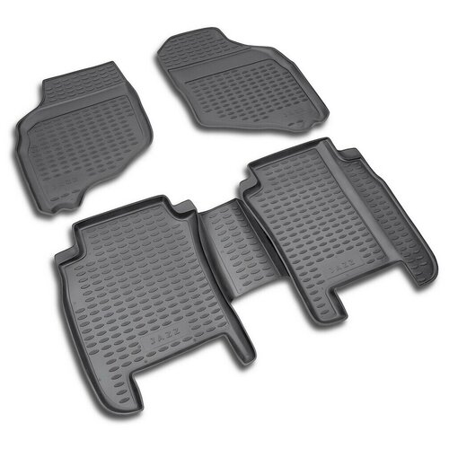 фото Коврики в салон honda jazz 2001-2008, 4 шт. (полиуретан, серые) element