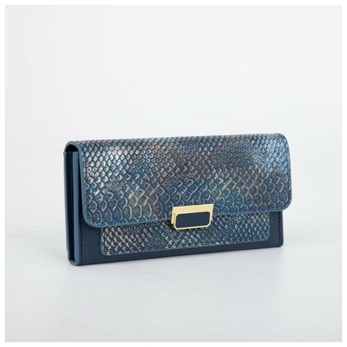 фото Кошелек на кнопке, цвет синий noname