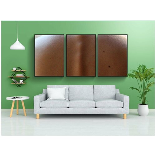 фото Набор модулных постеров для интерьера "позвоночник, волосы, назад" 60x90 см. в тубусе, без рамки lotsprints