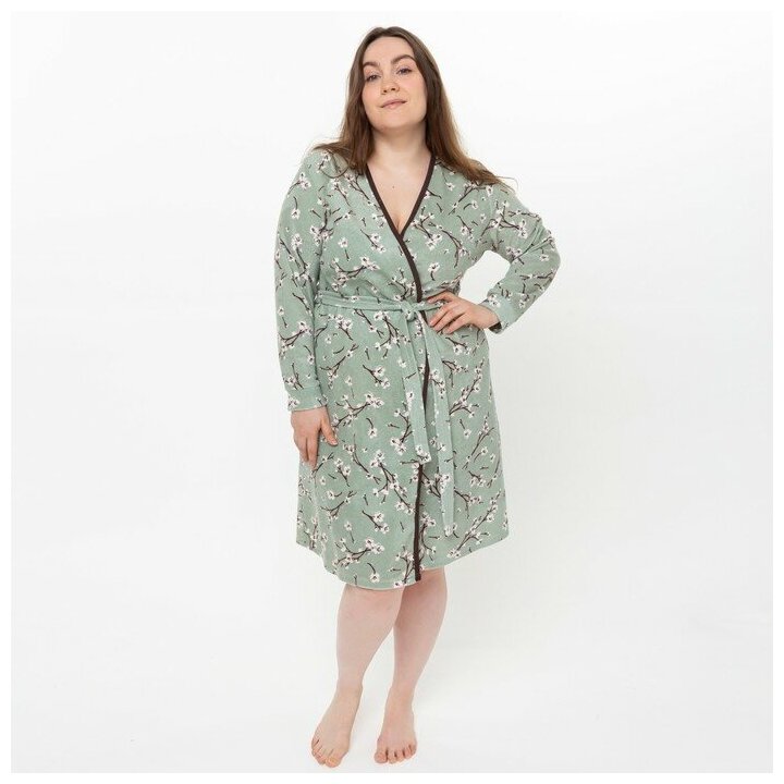 фото Халат женский, цвет олива, размер 48./В упаковке шт: 1