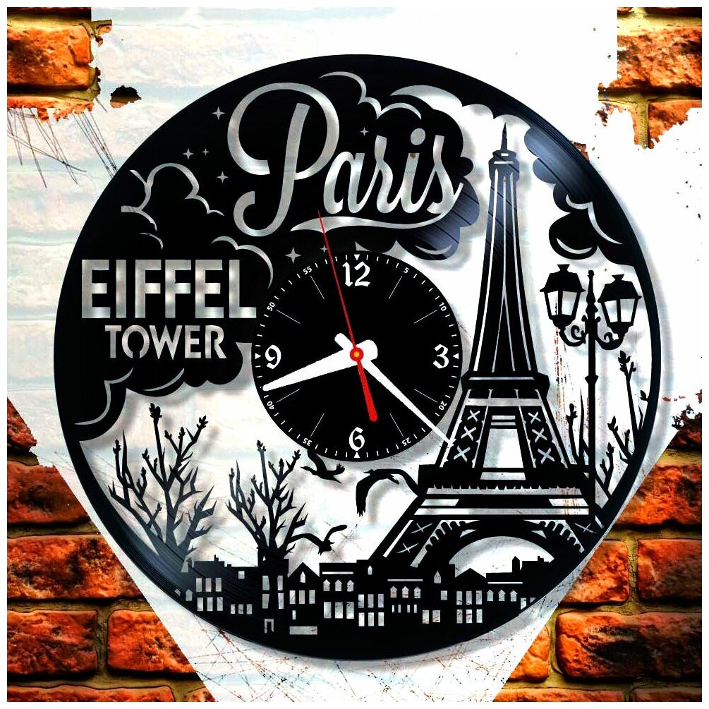 Париж — часы из виниловой пластинки (c) VinylLab