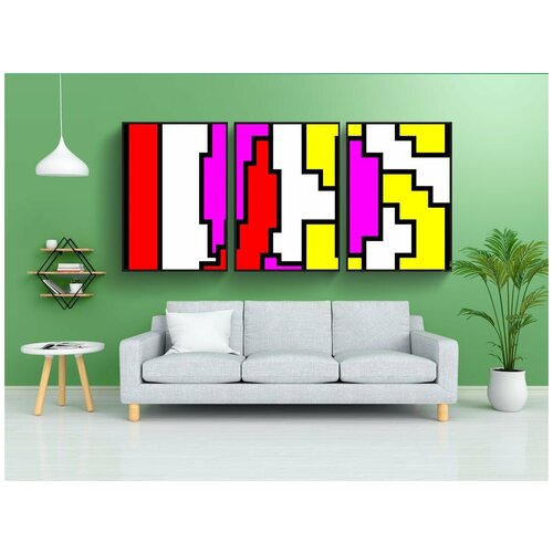 фото Набор модулных постеров для интерьера "дос, операционная система, логотип" 60x90 см. в тубусе, без рамки lotsprints