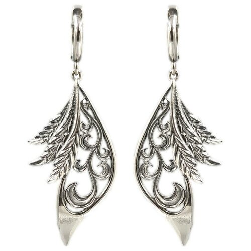 Серьги Яспис из серебра 