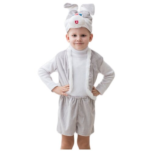 фото Карнавальный костюм зайчик серый большой арт.2255 рост:122-134 см, (5-8 лет) бока