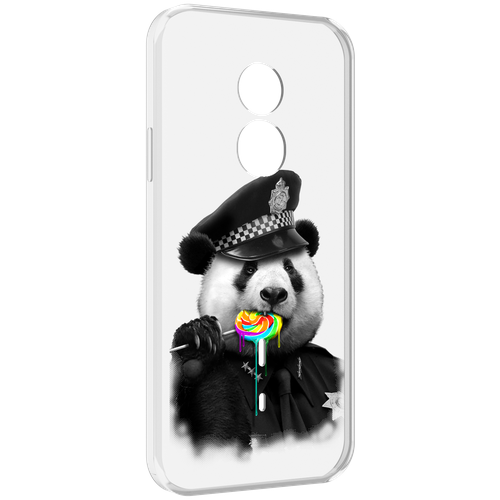 Чехол MyPads Панда полиция для Doogee S51 задняя-панель-накладка-бампер