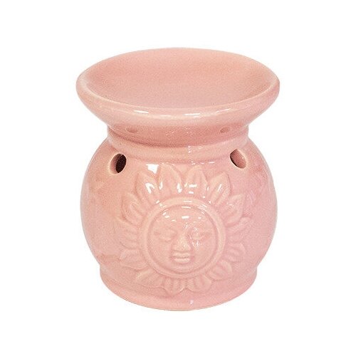 Купить Аромалампа Солнце 8 см розовая Перо Павлина, розовый, керамика