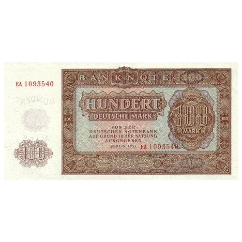 Германия (ГДР) 100 марок 1955 г. UNC