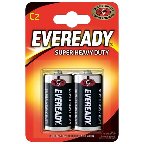 Eveready Батарейки Energizer Eveready Super R14 С 2шт 1,5V E301155900, 2 шт.