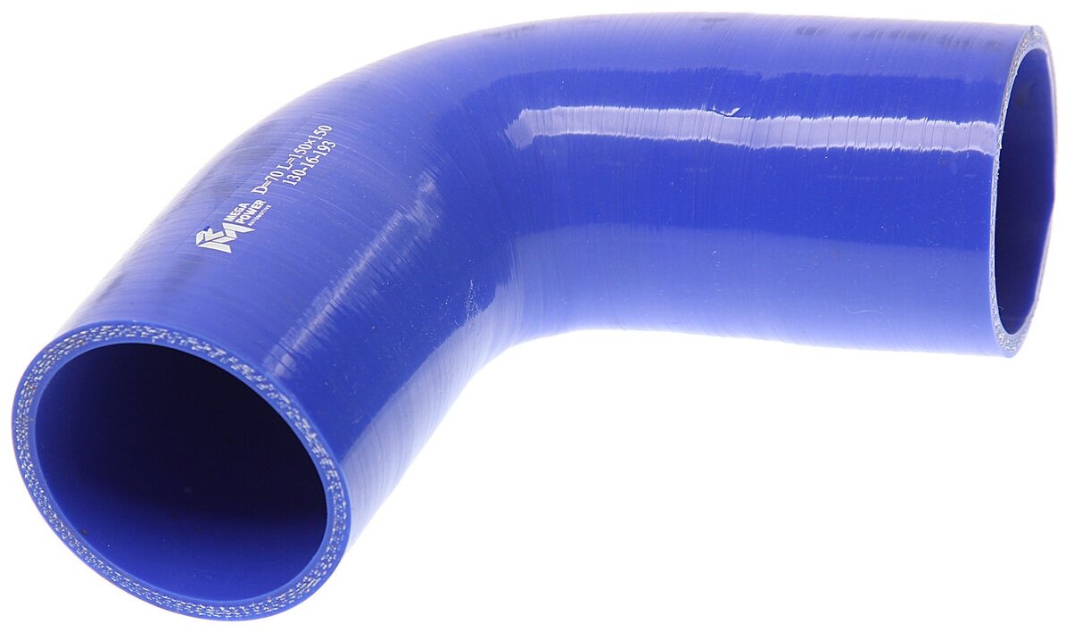 фото Патрубок угловой силикон (L=150х150мм, d=70) MEGAPOWER Патрубок D=70*