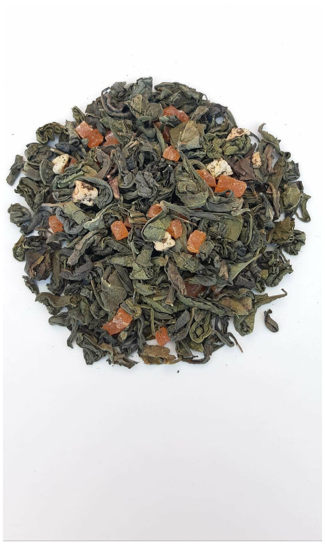 Краснодарский чай Ручной сбор чай зеленый крупнолистовой 100гр Персиковый сад