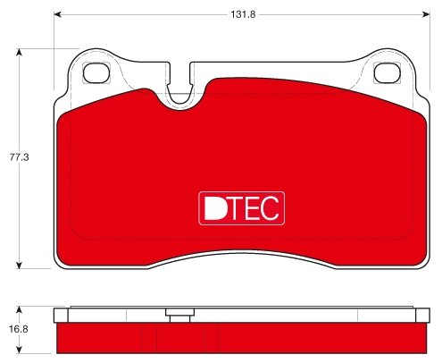 GDB1670DTE TRW Колодки торм. пер. DTEC COTEC