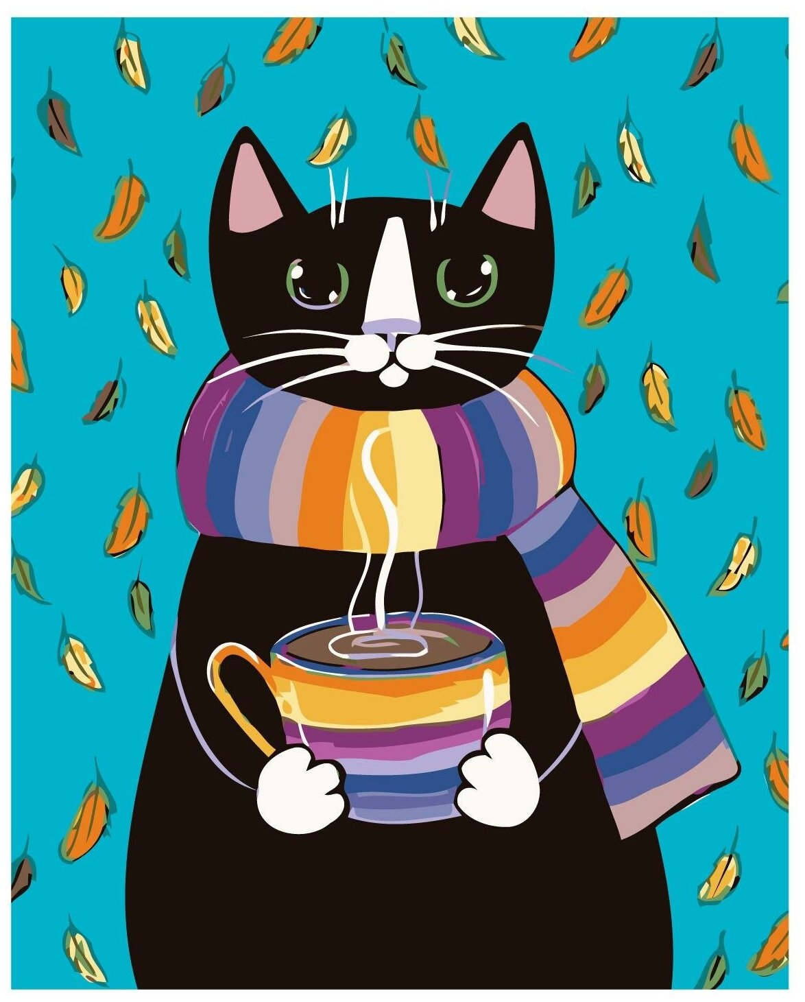 Кот с чаем картинки