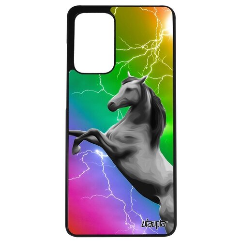 фото Противоударный чехол для телефона // samsung galaxy a72 // "лошадь" стиль дизайн, utaupia, серый