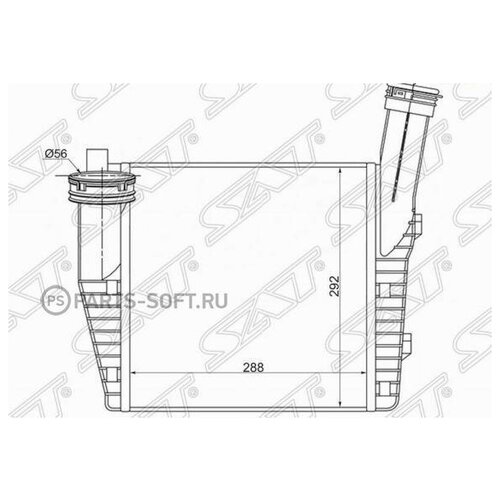 Радиатор Интеркулера Audi Q7 06-/Porsche Cayenne 02-/Volkswagen Touareg 02-(Правый) Sat арт. ST7L6145804A