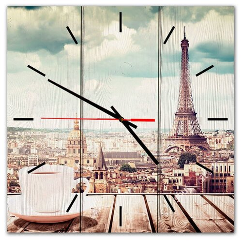 фото Настенные часы парижское утро 50х50 см дом корлеоне