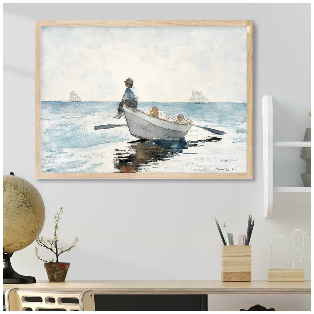 Хомер художник лодка в море рисунок