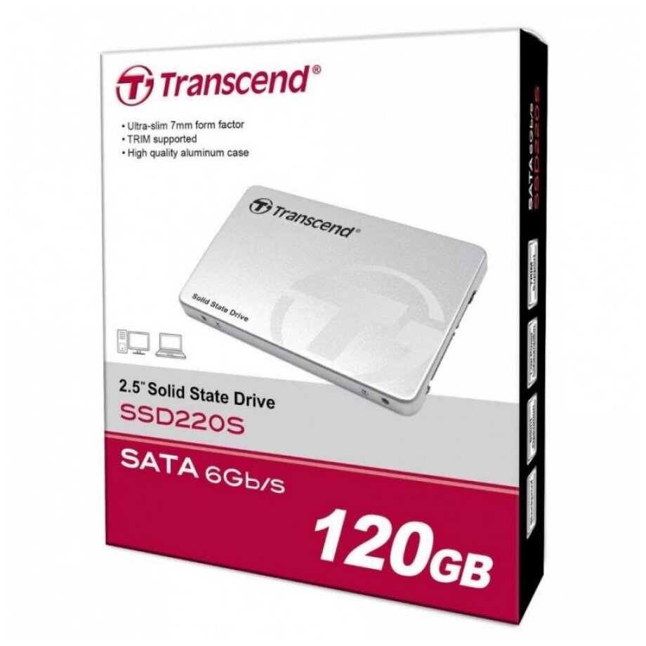 Накопитель SSD TRANSCEND 120Гб, 2.5", SATA III - фото №4