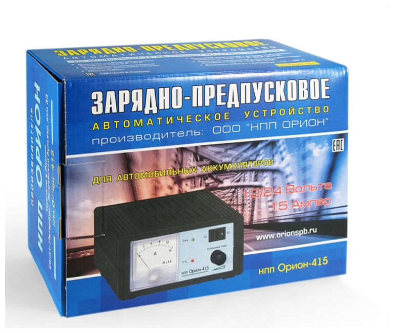 Зарядное устройство АКБ \"Орион\" PW415 предпусковое 12/24В, заряд. ток 15-20А