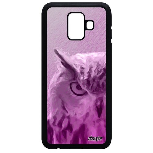 фото Противоударный чехол на смартфон // galaxy a6 2018 // "сова" хищник филин, utaupia, розовый