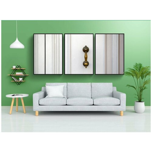 фото Набор модулных постеров для интерьера "дверь, белая дверь, справочная информация" 60x90 см. в тубусе, без рамки lotsprints