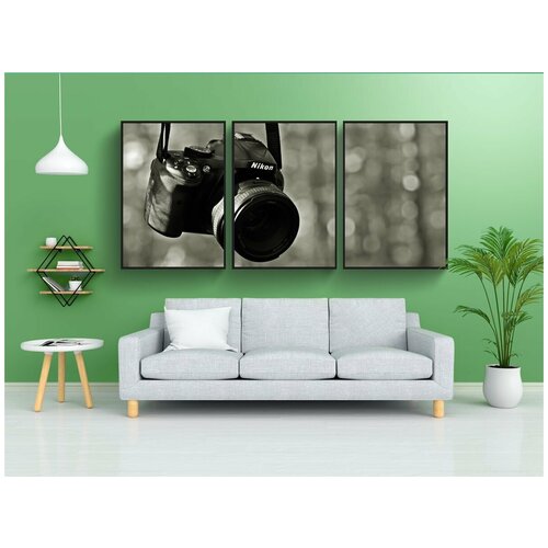 фото Набор модулных постеров для интерьера "зеркальная фотокамера, камеры, камера" 60x90 см. в тубусе, без рамки lotsprints