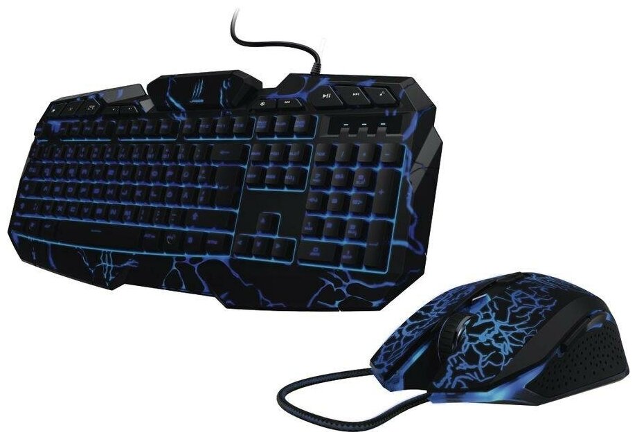 Клавиатура + мышь Hama uRage Illumination клав:черный мышь:черный USB Gamer LED