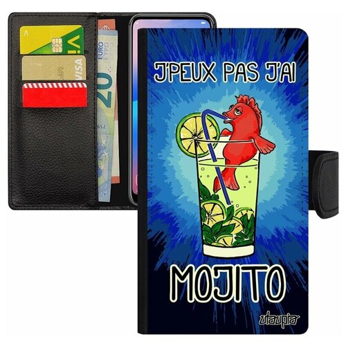 фото Чехол- книжка на смартфон iphone 7, "не могу - у меня мохито!" юмор шутка utaupia