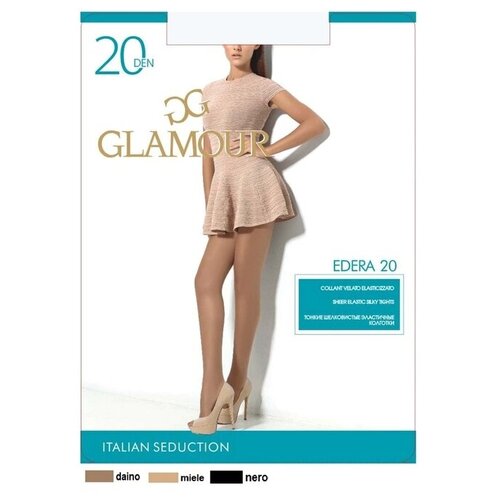 Колготки женские капроновые GLAMOUR Edera 20 ден цвет загар (daino) размер 3