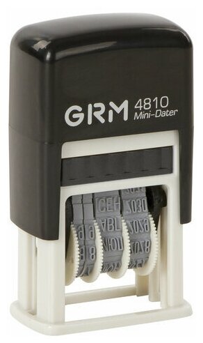 Датер-мини месяц буквами оттиск 20х3 8 мм синий GRM 4810, 2 шт