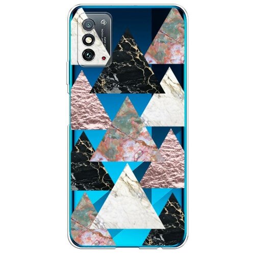 фото Силиконовый чехол "фактурные треугольники" на honor x10 max / хонор x10 макс case place