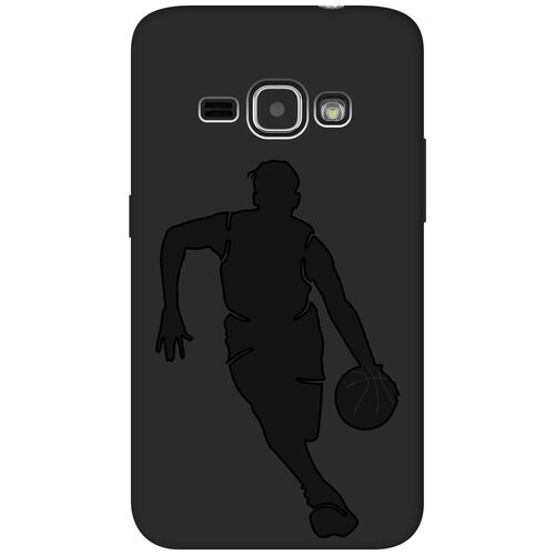 Матовый чехол Basketball для Samsung Galaxy J1 (2016) / Самсунг Джей 1 2016 с эффектом блика черный матовый чехол space stickers для samsung galaxy j1 2016 самсунг джей 1 2016 с 3d эффектом черный