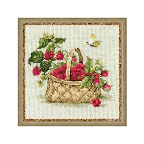фото Набор для вышивания "riolis" "сотвори сама" 1448 "малина в лукошке" 30 х 30 см риолис