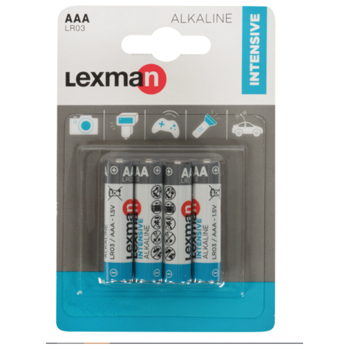 Батарейка алкалиновая Lexman AAA, 4 шт. батарейка алкалиновая lexman aa 4 шт