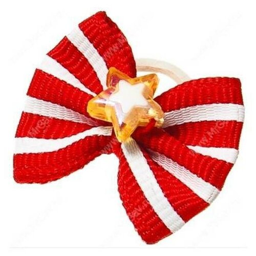 Бантик пара красный с розовыми полосками кам звезда 2-22-012 Pet Line 178₽