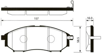 Дисковые тормозные колодки передние SANGSIN BRAKE SP1249 для Nissan, Infiniti (4 шт.)