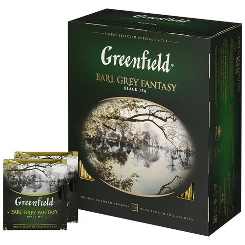 Чай Greenfield Earl Grey Fantasy черн.фольгир 100 пак/уп 0584-09 , 3 шт.