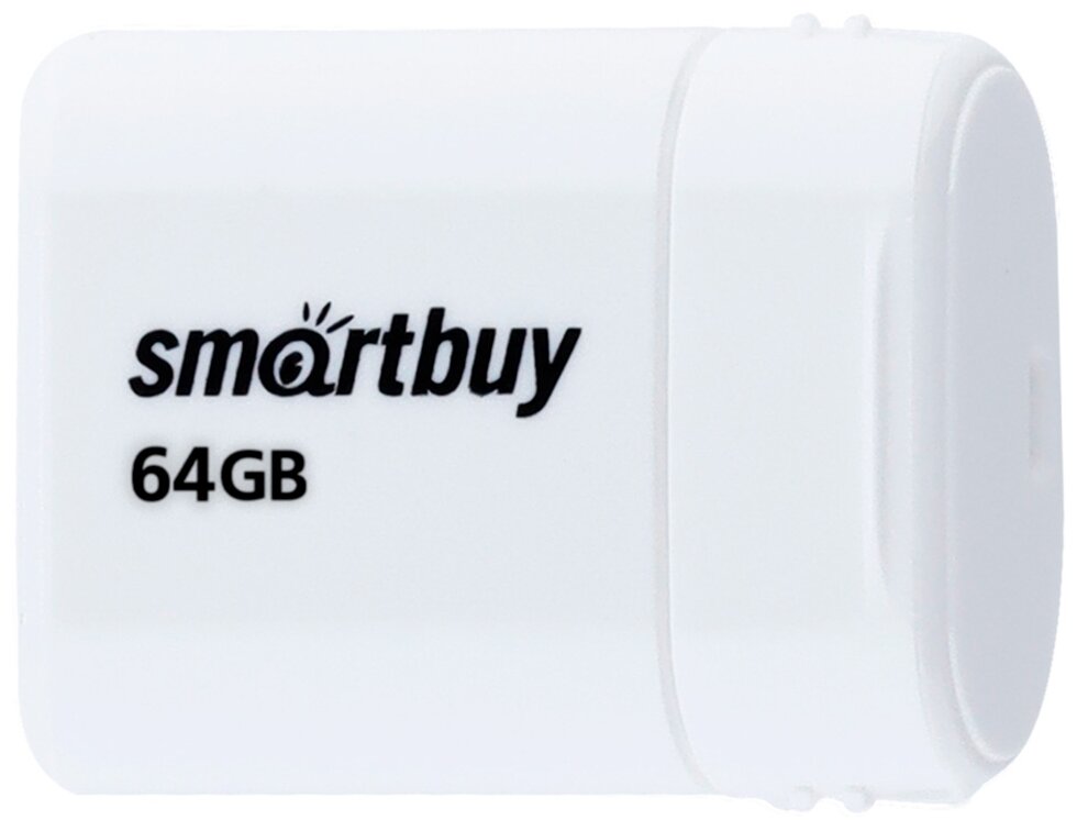 Флеш-накопитель USB 2.0 Smartbuy 64GB LARA White (SB64GBLARA-W)