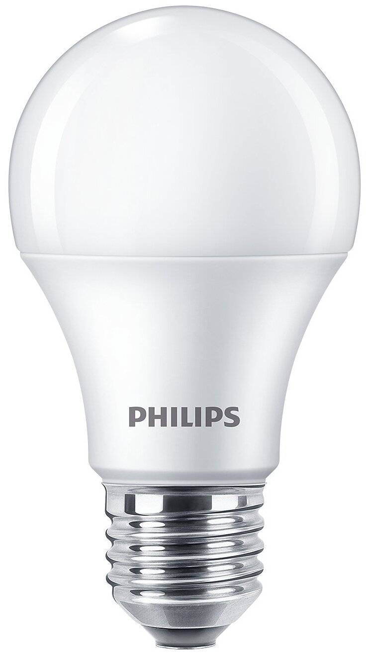 Набор светодиодных ламп PHILIPS ESSENTIAL 9 Вт 4000 К 3 шт. Свет нейтральный белый, Цоколь E27 PHILIPS LEDBulb_3 - фотография № 1